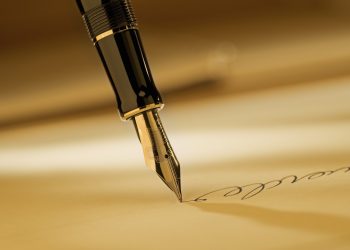 fountain pen writing on paper